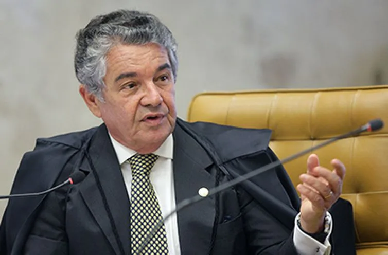 Brasília – Ministro do STF, Marco Aurélio Mello, durante julgamento da ação que pretende impedir parlamentares que são réus em ações penais ocupem a presidência da Câmara dos Deputados ou do Senado (Nelson Jr./SCO/STF)