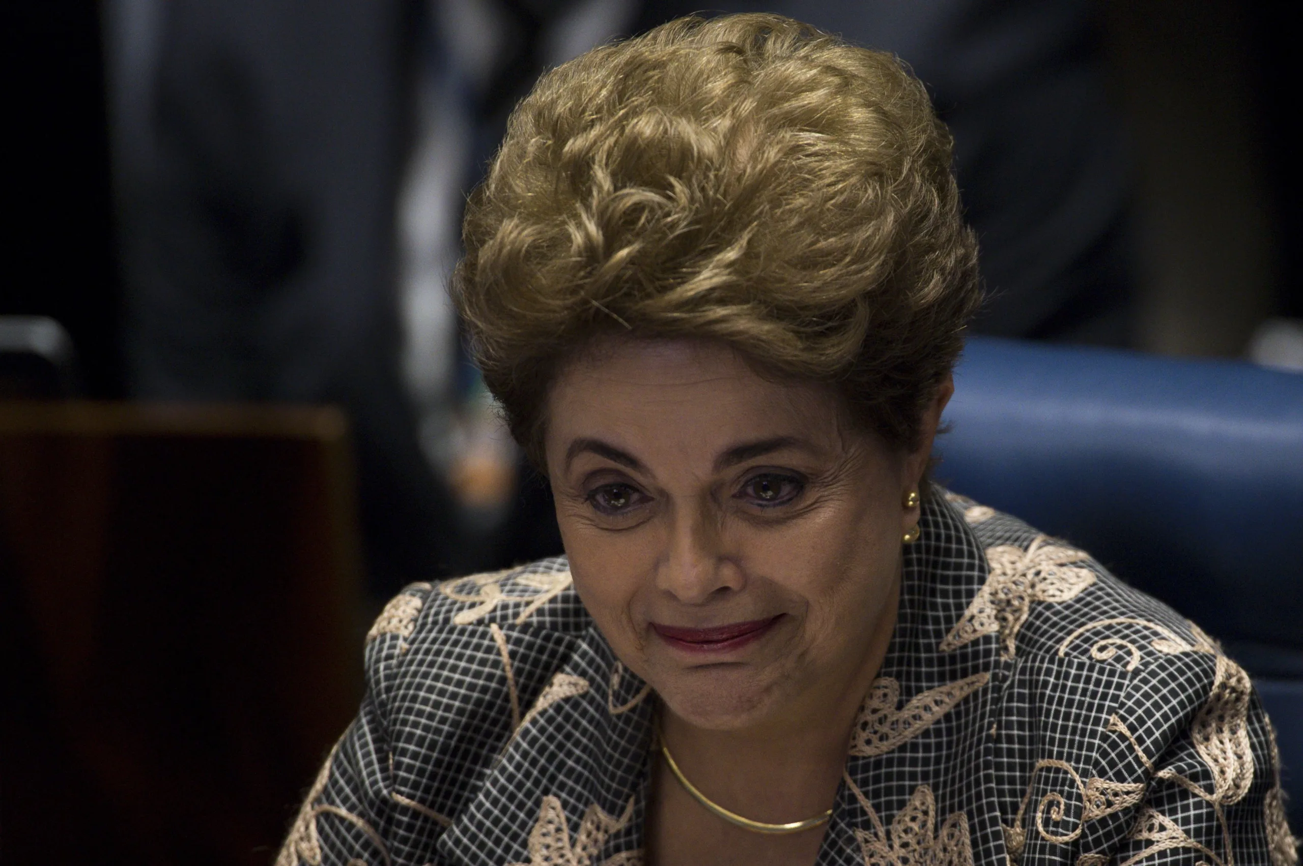 Brasília – A presidenta afastada Dilma Rousseff faz sua defesa diante dos Senadores durante sessão de julgamento do impeachment. ( Marcelo Camargo/Agência Brasil)