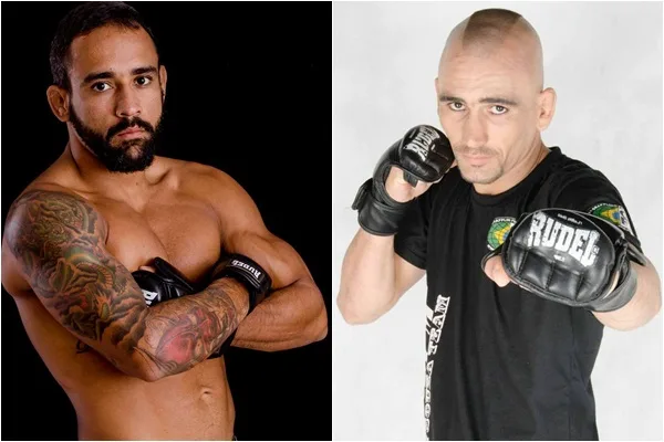 Dudu Bastos e Paulo "Zé Doido" Machado se provocam antes da luta principal do Capixaba Fight