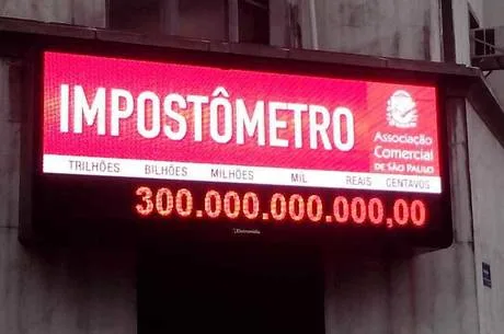 Impostômetro chega a R$ 600 bi no sábado, diz ACSP