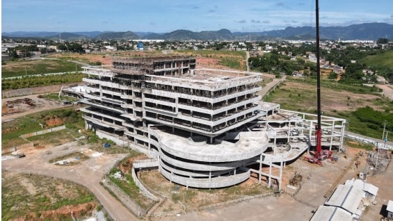 Obras do Hospital Geral de Cariacica / Crédito: governo do ES