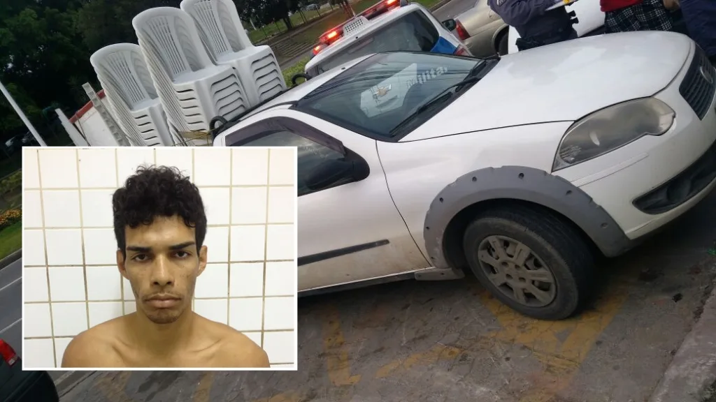 Suspeito de roubar carro é perseguido pela polícia e acaba baleado na Serra