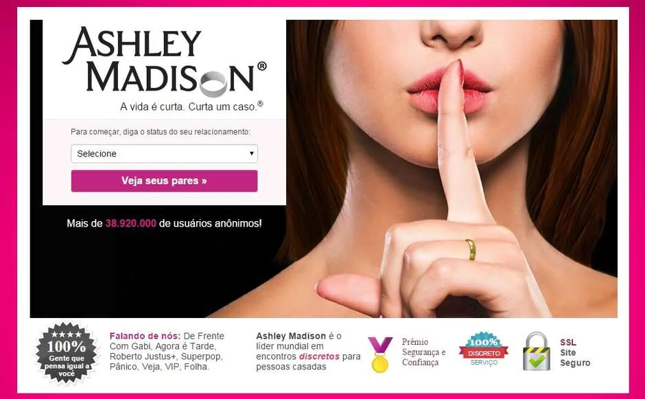 Site de traição Ashley Madison é hackeado e usuários são revelados