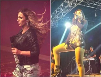 Enquanto Valesca rebola em show, Anitta fica comportada no palco