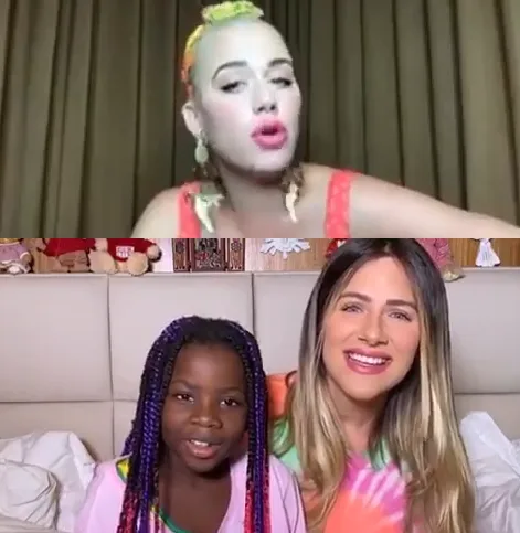 Muito amor! Giovanna Ewbank exibe trecho de conversa com Katy Perry e cantora elogia o cabelo de Titi