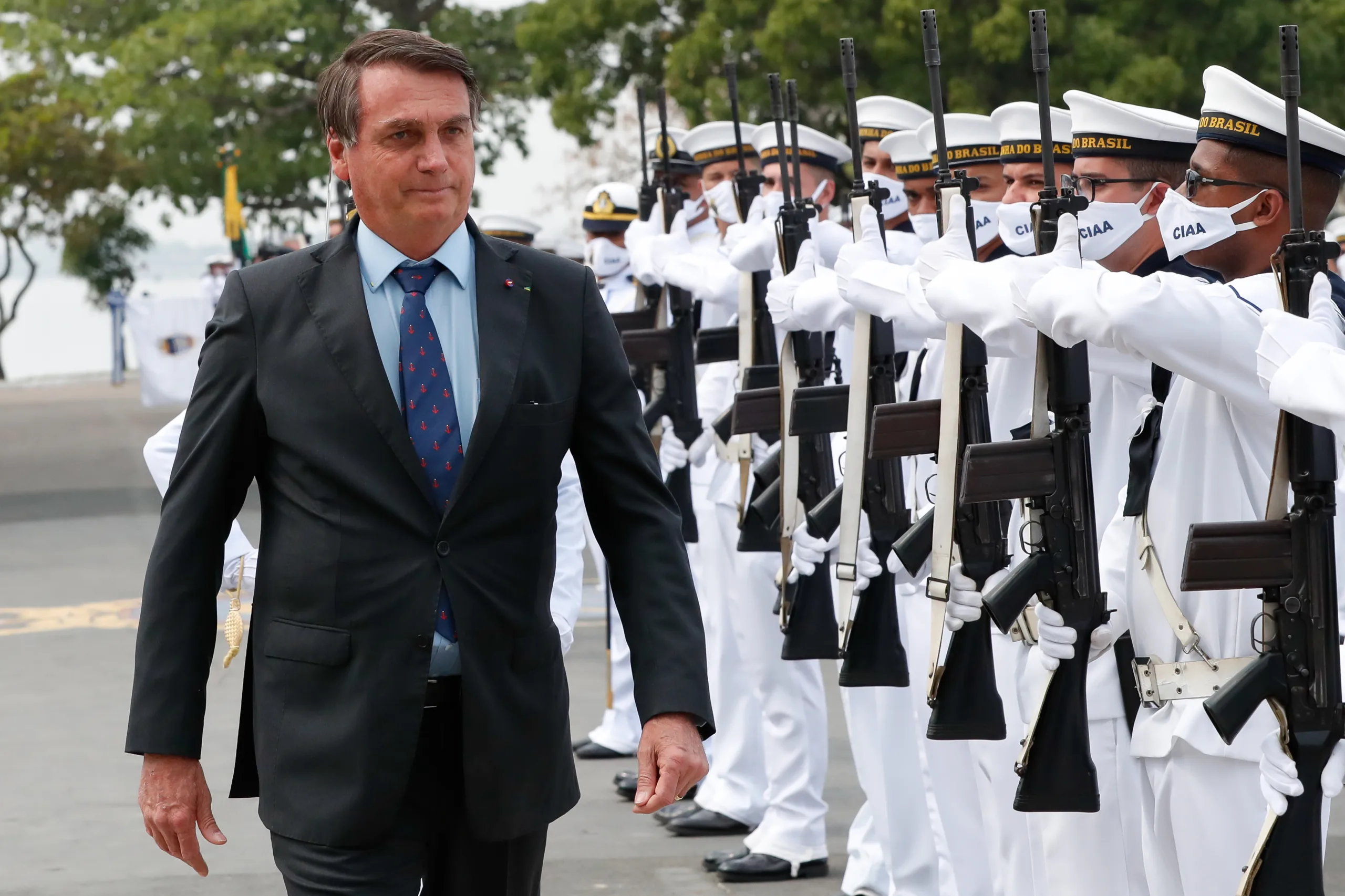 (Rio de Janeiro – RJ, 10/09/2020) Presidente da República, Jair Bolsonaro durante revista à tropa. Foto: Alan Santos/PR