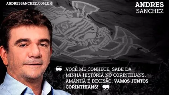 Andrés Sanchez vence eleição com folga e é o novo presidente do Corinthians