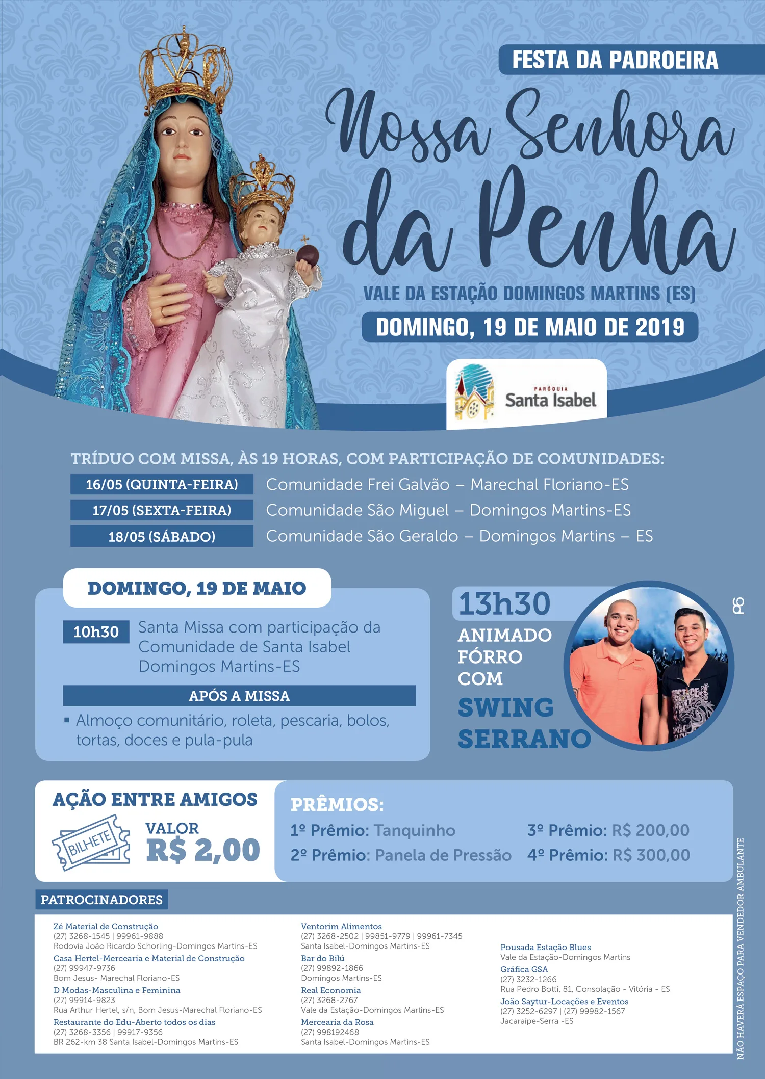 Festa da Padroeira Nossa Senhora da Penha no Vale da Estação