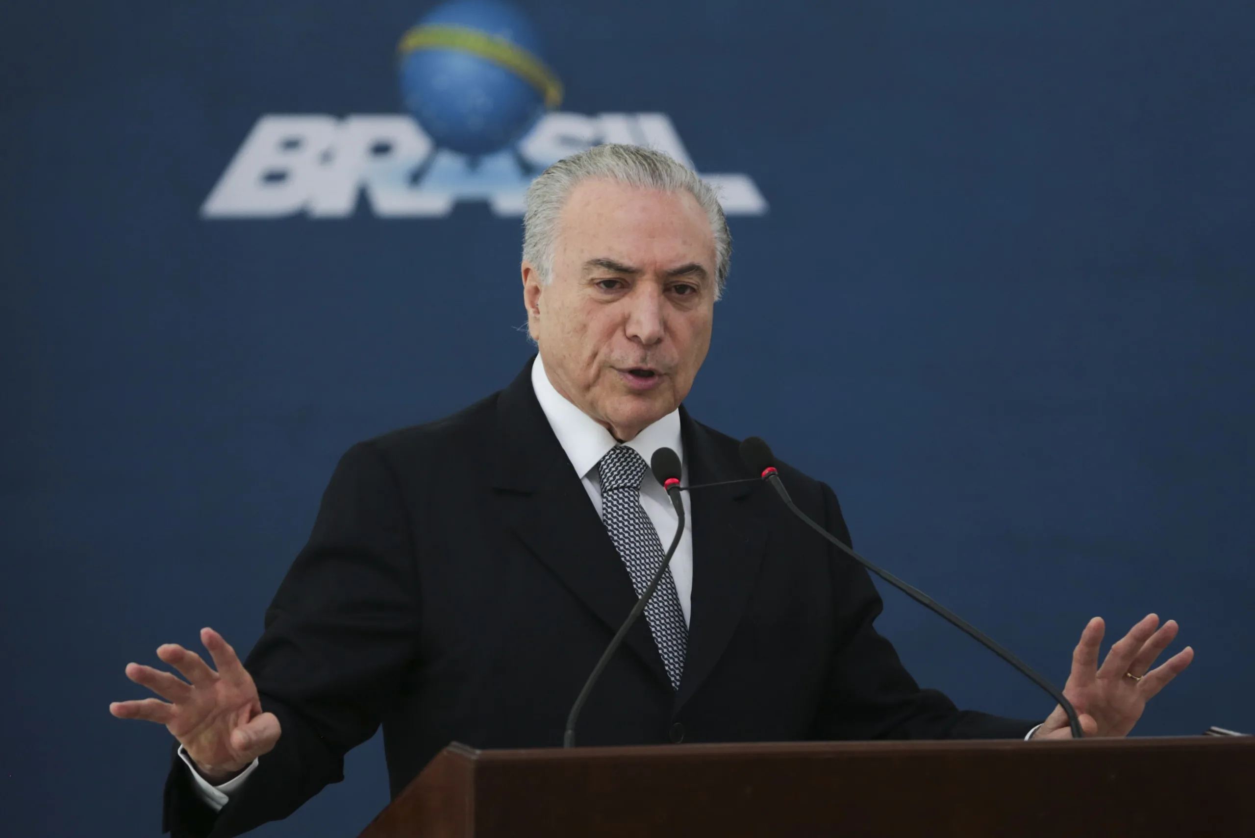 Brasília – O presidente Michel Temer participa da apresentação do novo cartão Construcard, no Palácio do Planalto.(José Cruz/Agência Brasil)