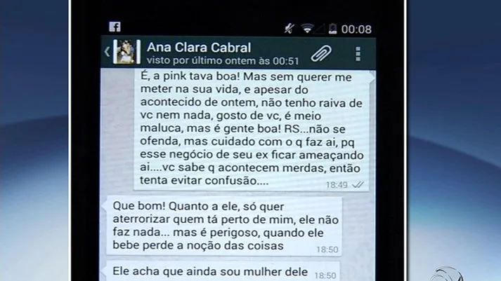 Em mensagem, jovem assassinada fala de ameaças feitas por policial militar