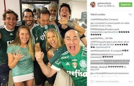 Fãs cobram strip-tease de Adriane Galisteu após título do Palmeiras