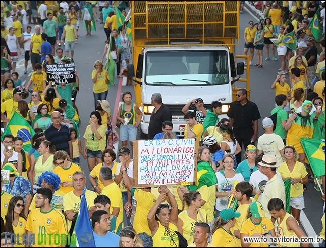 Protesto contra Dilma deve interditar pelo menos 13 vias de Vitória