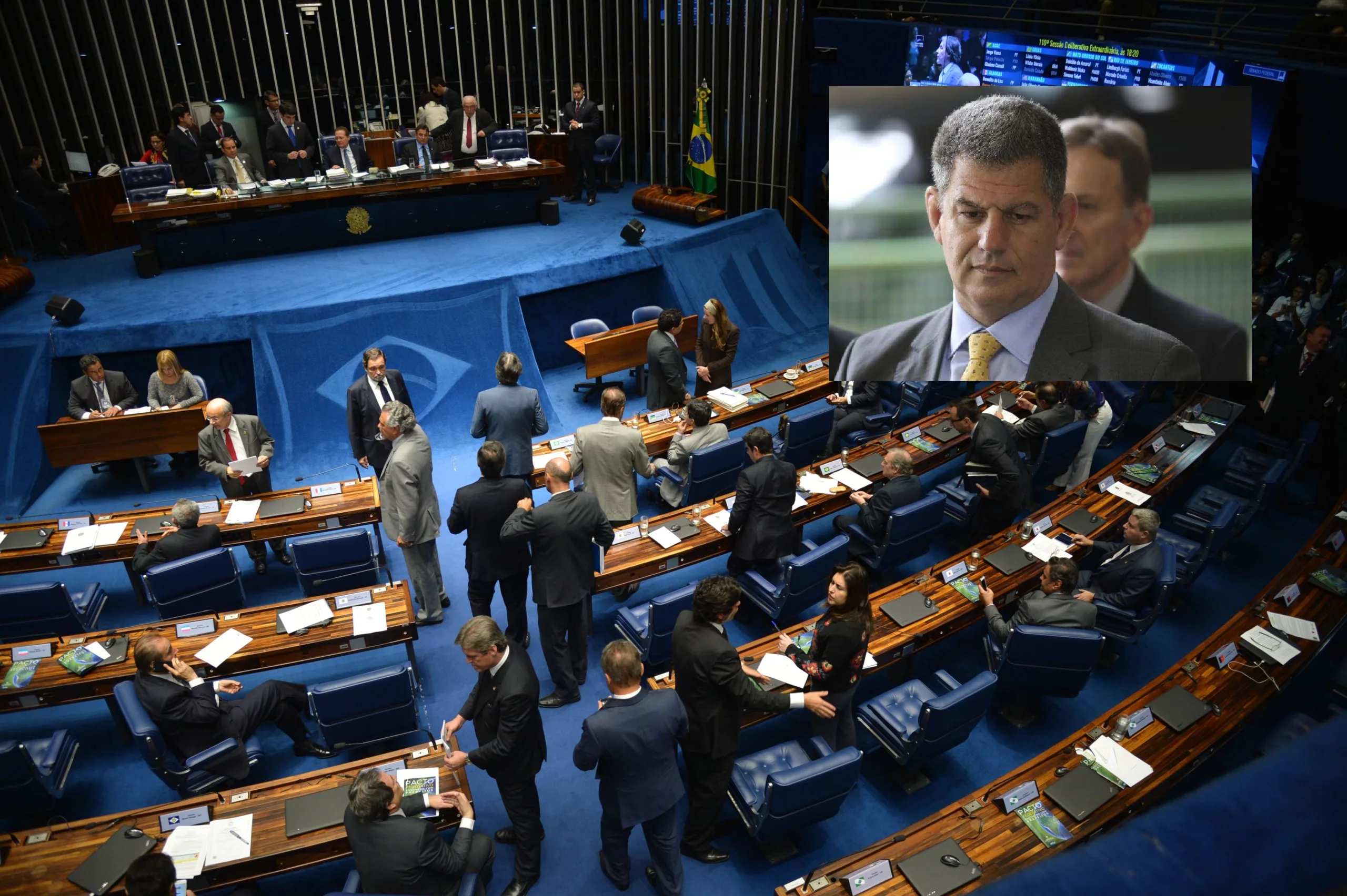 Sessão plenária do Senado destinada a votar Medida Provisória 670/2015, que trata da correção da tabela do Imposto de Renda de Pessoa Física (Fabio Rodrigues Pozzebom/Agência Brasil)