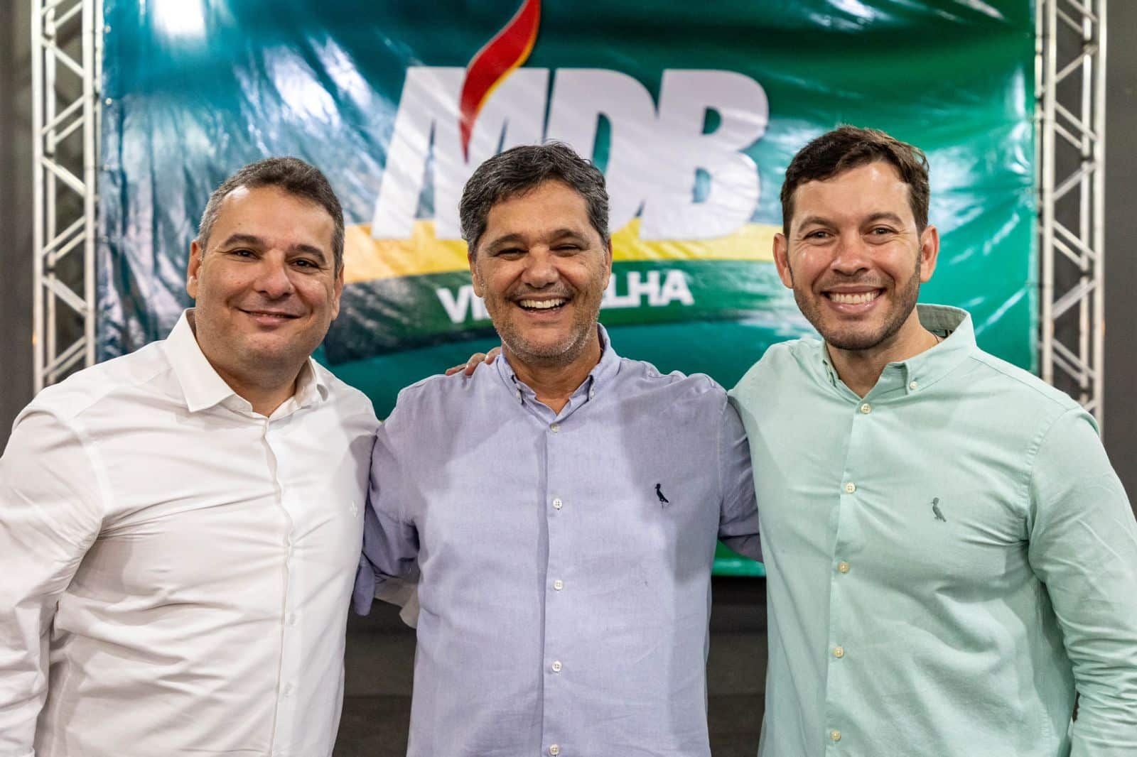 Bruno Lorenzutti, Ricardo Ferraço e Arnaldinho Borgo