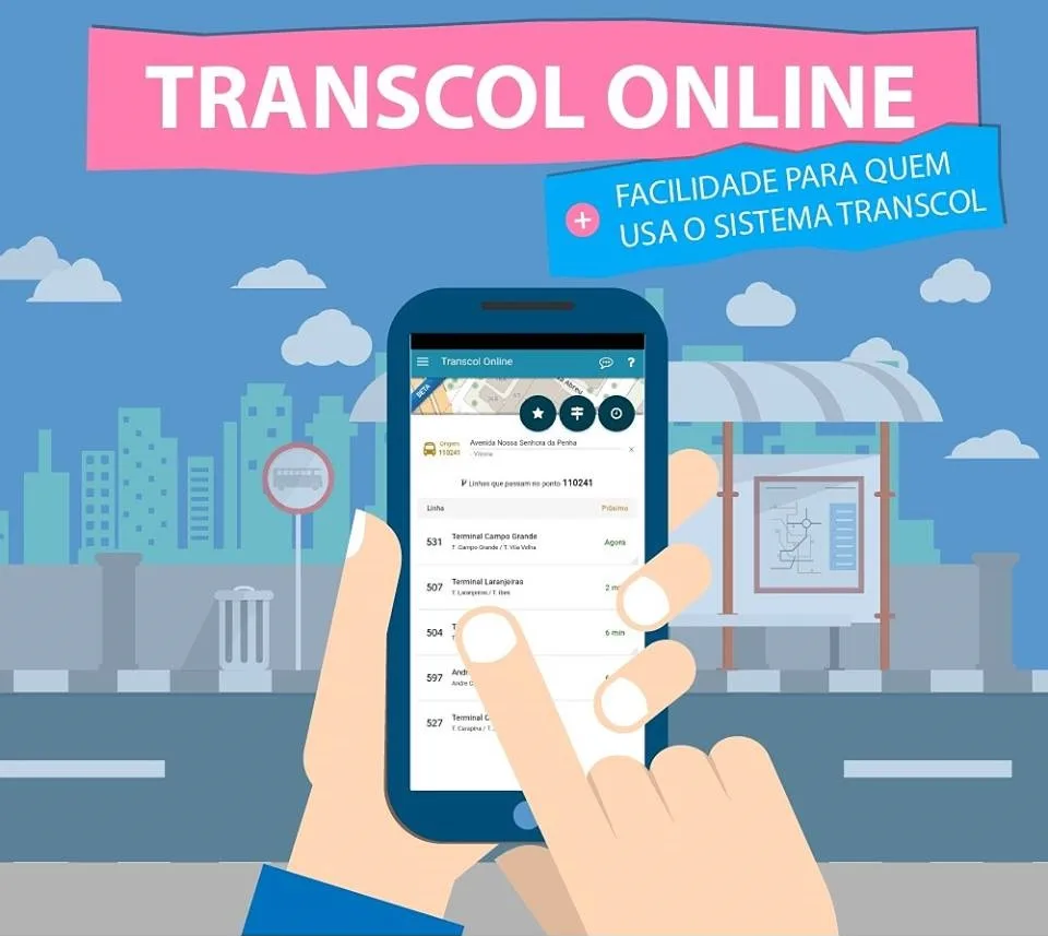 Conheça o aplicativo para consulta em tempo real de ônibus do Transcol