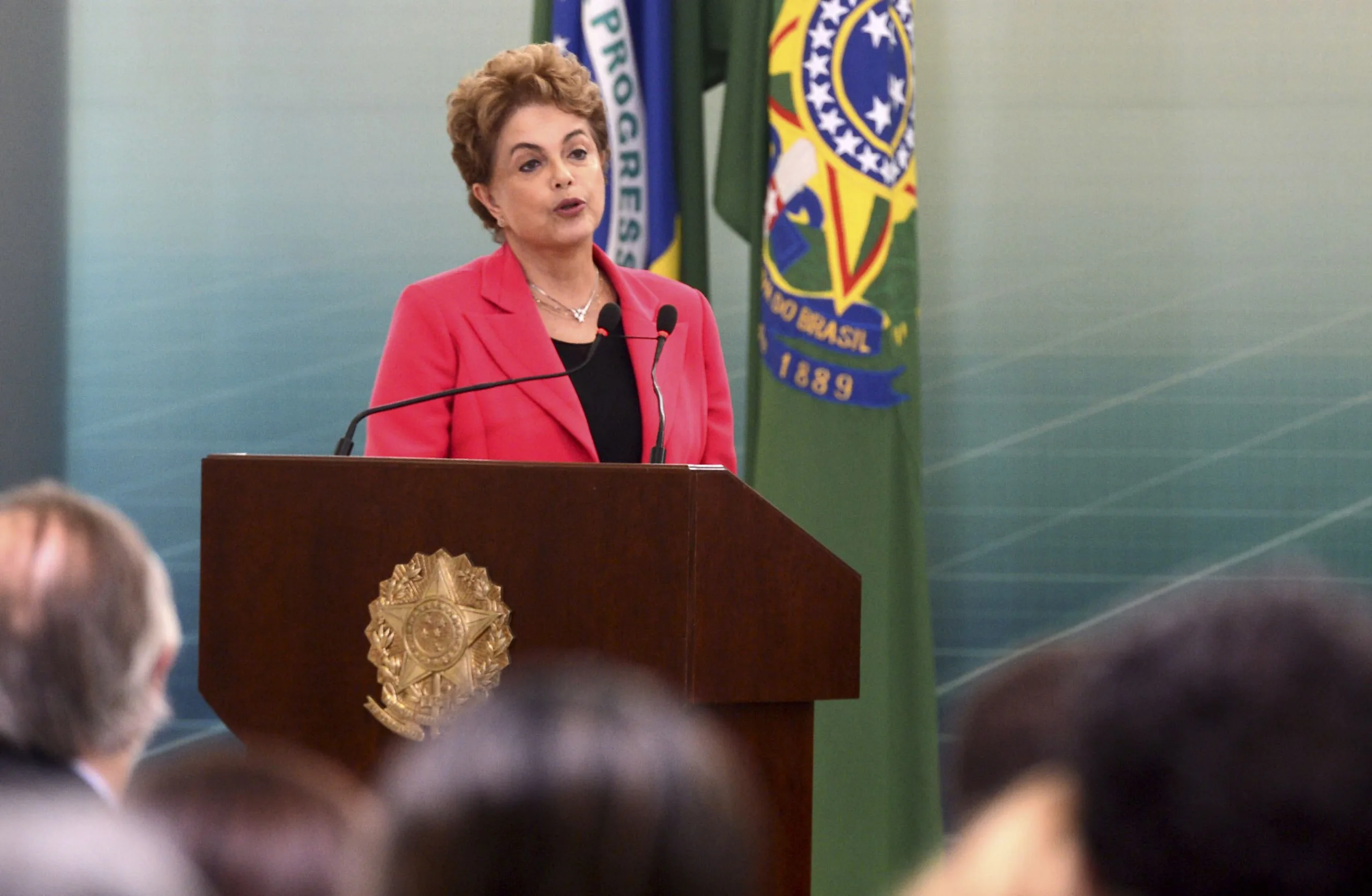 A Presidente Dilma Rousseff,durante a Solenidade no Planalto, Sobre Medidas de Fortalecimento para a Formação Técnica e Proficional.