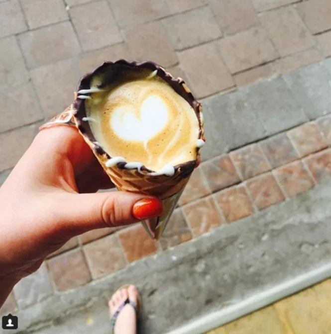 É de dar água na boca! Café em casquinha de sorvete vira 'tendência'