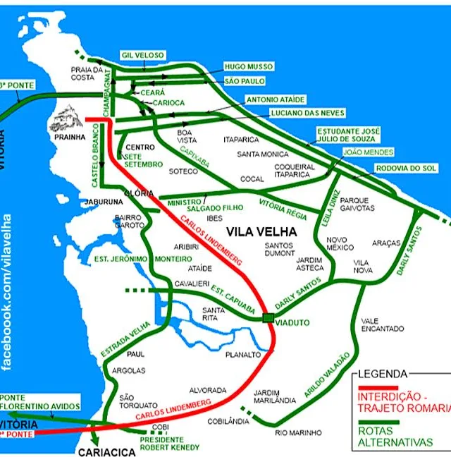 Vila Velha orienta os motoristas sobre o trânsito durante as romarias da Festa da Penha