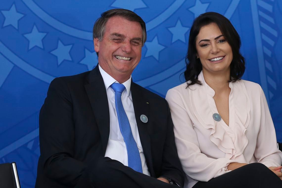 Bolsonaro e Michelle Bolsonaro