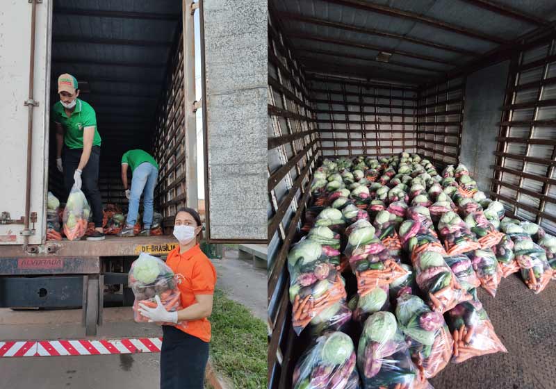 Amigos doam mil cestas de frutas, verduras e legumes para aumentar imunidade de famílias carentes