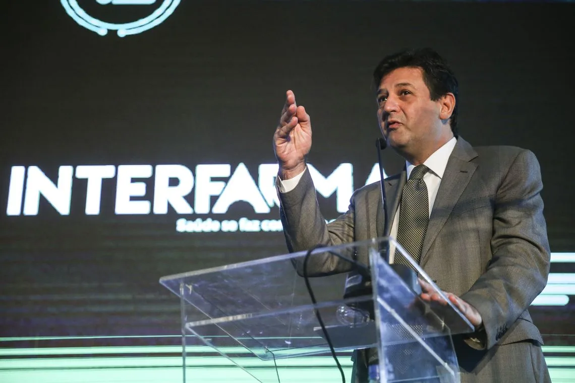 O ministro da Saúde, Luiz Henrique Mandetta, participa em Brasília, da abertura do Seminário Interfama – Inovação Tecnológica na Saúde e o Valor para o Paciente.