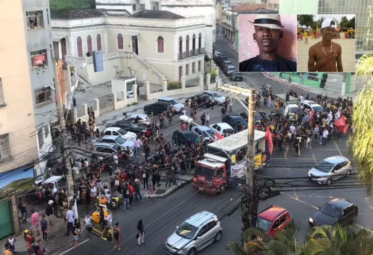 Após morte dos irmãos Reis, manifestantes realizam ato contra violência e racismo em Vitória