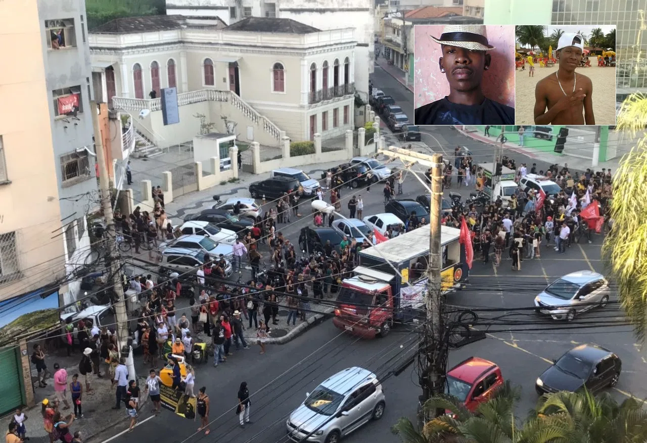 Após morte dos irmãos Reis, manifestantes realizam ato contra violência e racismo em Vitória