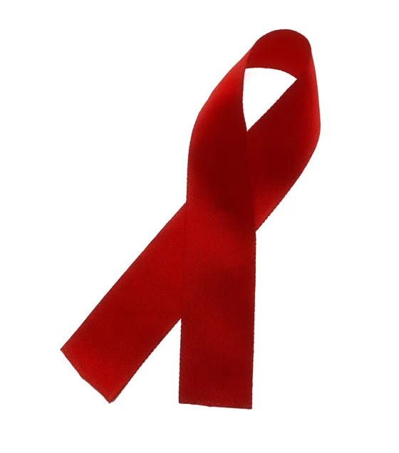 red ribbon the global symbol for solidarity with hiv positive and people living with aids