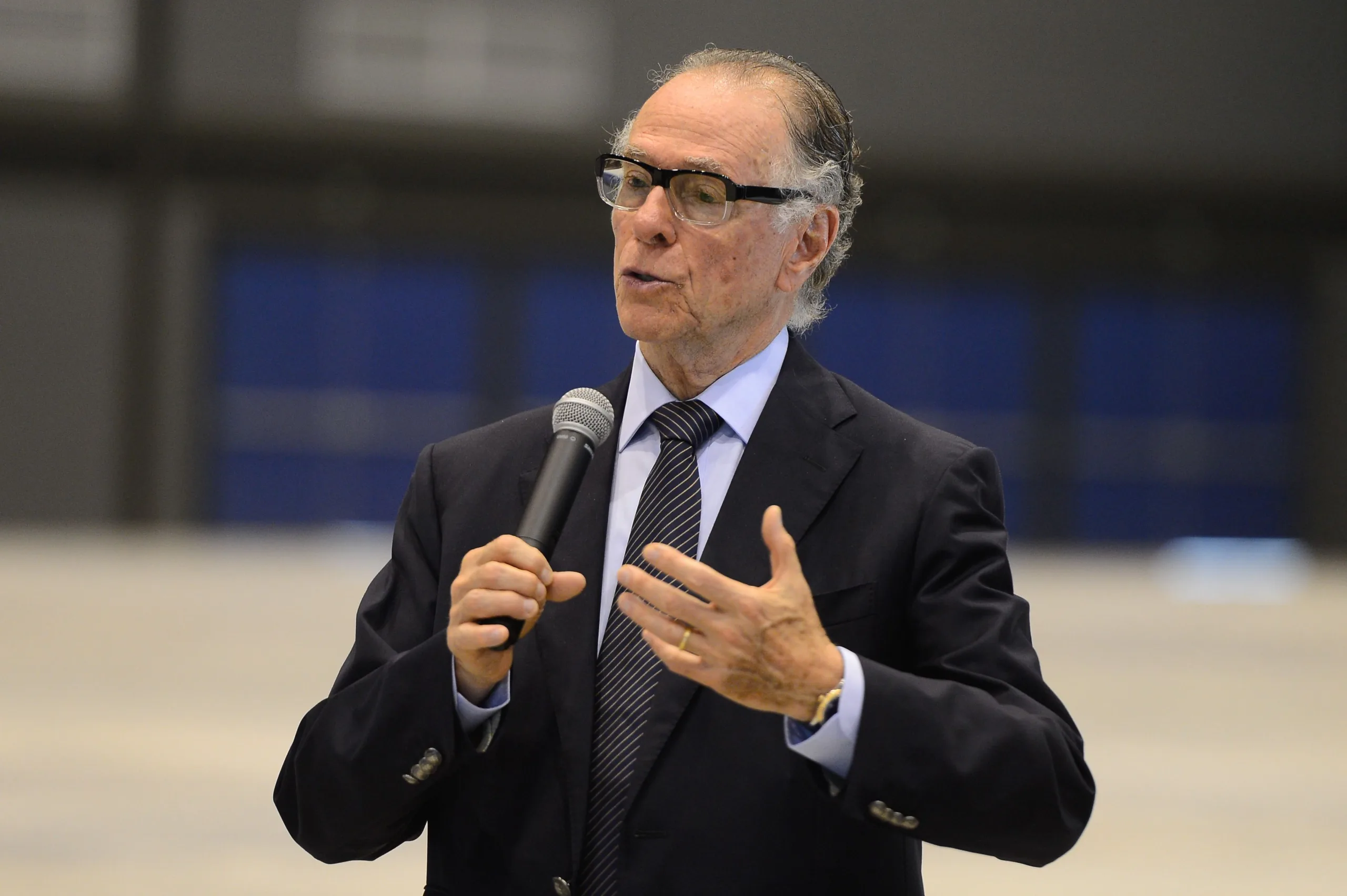 Rio de Janeiro – O presidente do Comitê Organizador Rio 2016, Carlos Arthur Nuzman durante apresentação do novo pavilhão do Centro de Convenções Riocentro para os Jogos Olímpicos e Paralímpicos Rio 2016. (Tomaz Silva/Agência Brasil)