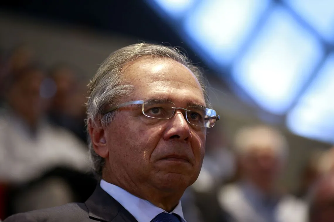 O ministro da Economia, Paulo Guedes, participa do seminário A Nova Economia Liberal, na Fundação Getúlio Vargas (FGV), no Rio de Janeiro.