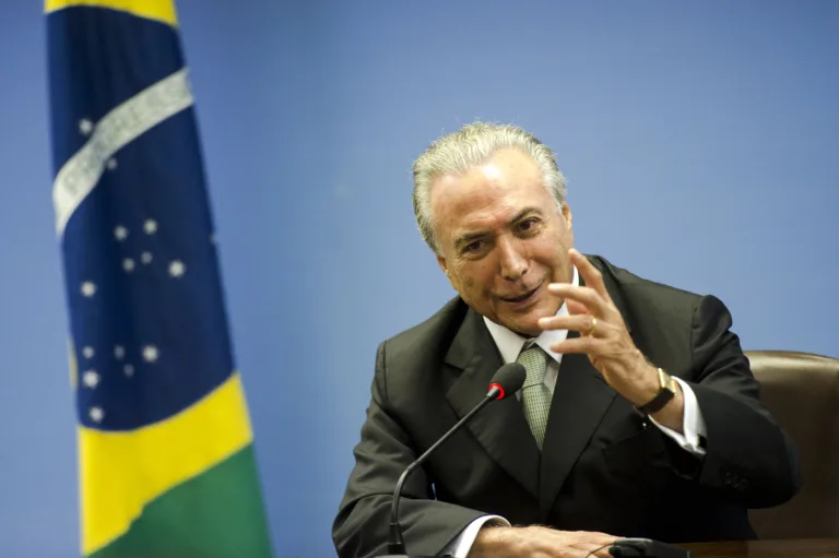 Brasília – O vice-presidente da República, Michel Temer, durante entrevista coletiva no Palácio Itamaraty (Marcelo Camargo/Agência Brasil)