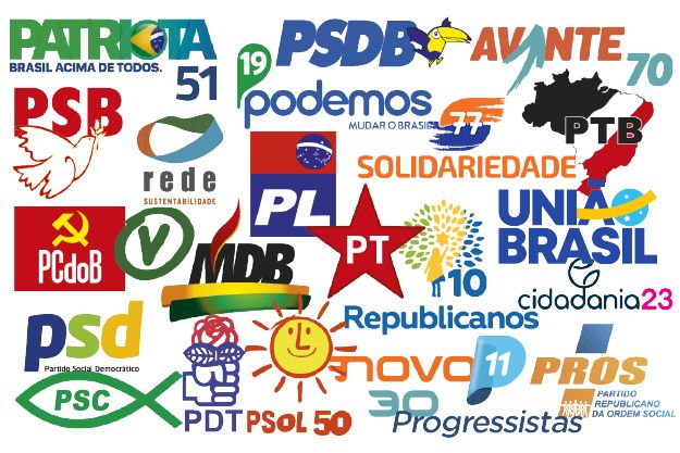 Símbolos dos partidos / crédito: Câmara dos Deputados