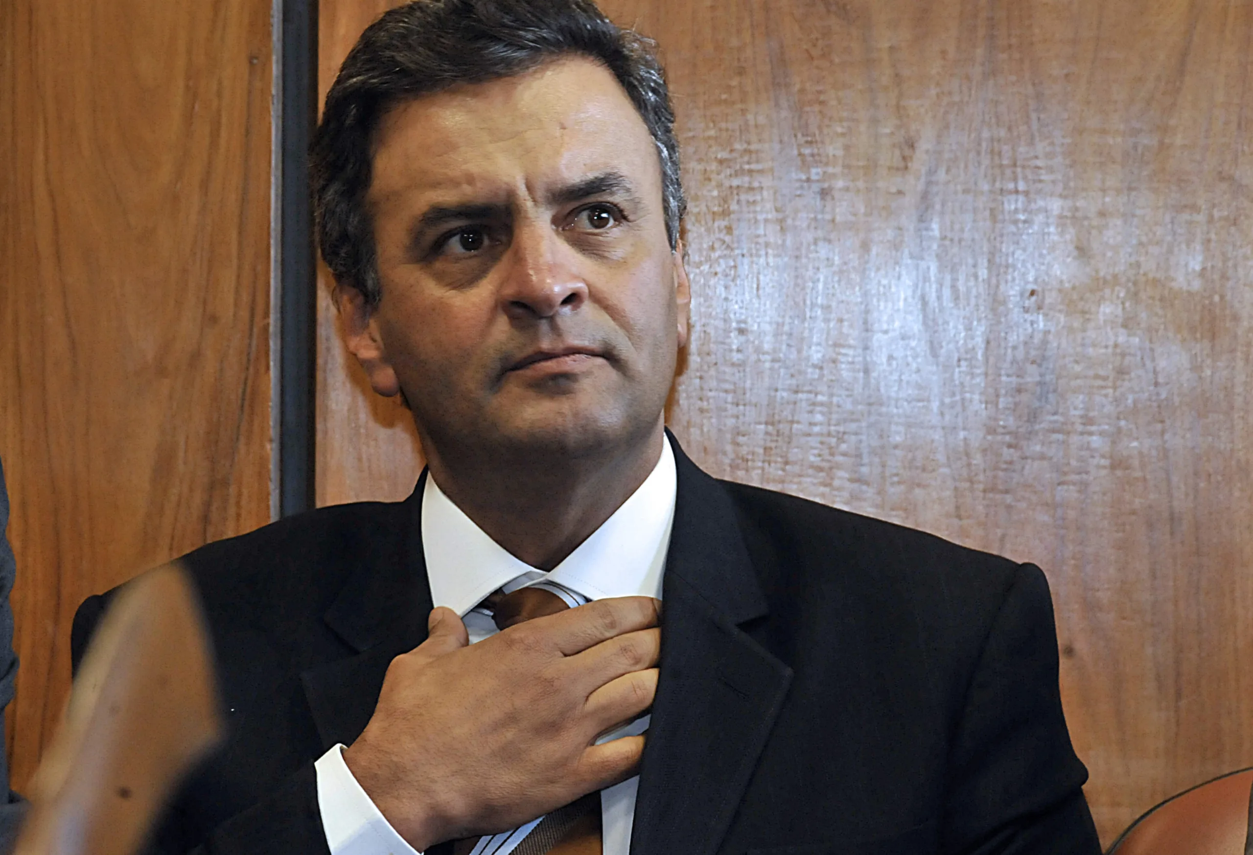 Brasilia – O senador eleito, Aécio Neves (PSDB-MG), reúne-se com a liderança do PSDB na Câmara dos Deputados (Jose Cruz/ABr)