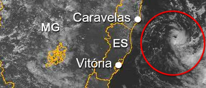 Ciclone na costa capixaba? Imagens de satélite intrigam até meteorologistas