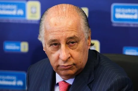 Marco Polo Del Nero, vice presidente da Confederacao Brasileira de Futebol, durante coletiva da CBF para apresentar o patrocinio da Unimed, sede da Unimed, Sao Paulo SP, 18/06/2013, Foto: Fernando Dantas/Gazeta Press