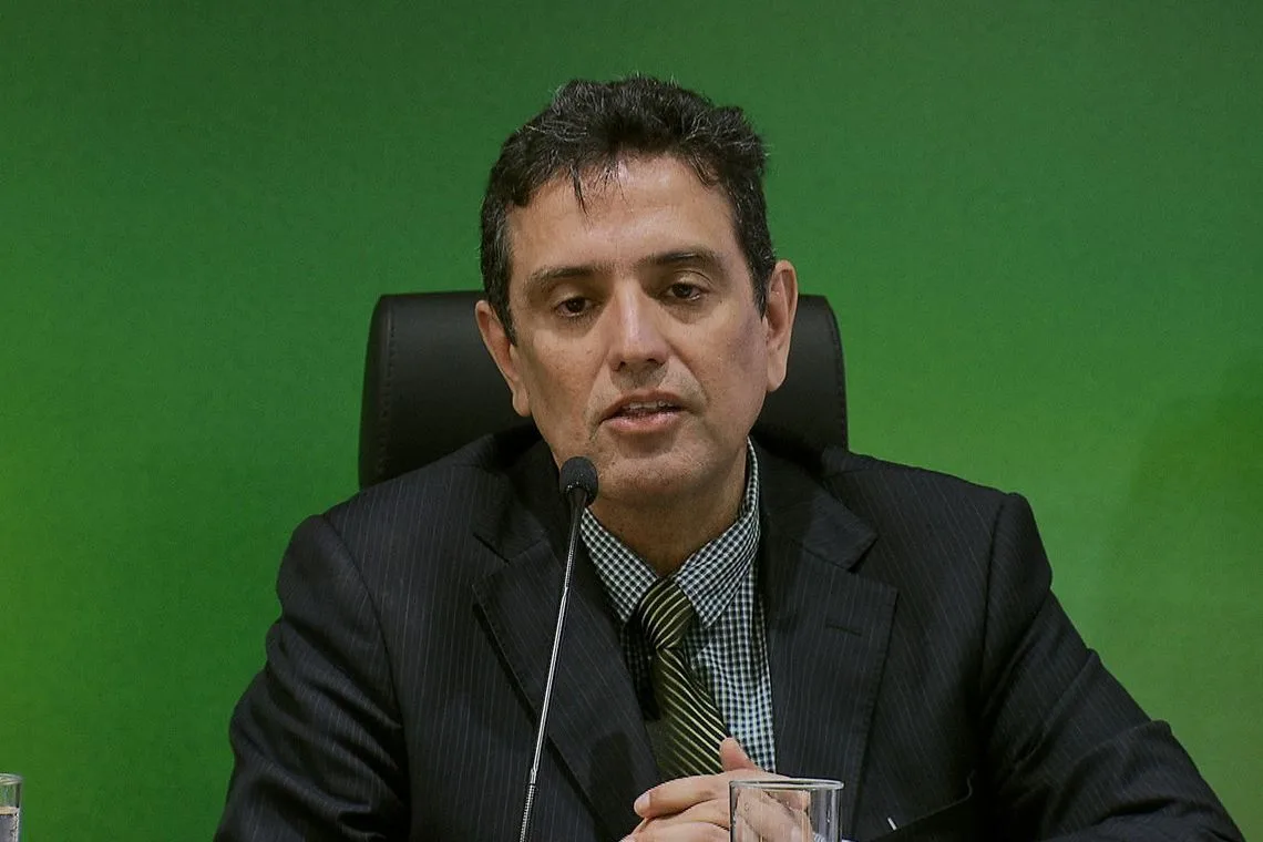 O secretário de Previdência, Leonardo Rolim, fala sobre a proposta de reforma da Previdência, durante entrevista coletiva.