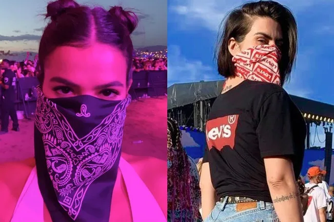 Bruna Marquezine e Cleo Pires se 'disfarçam' para curtir Coachella