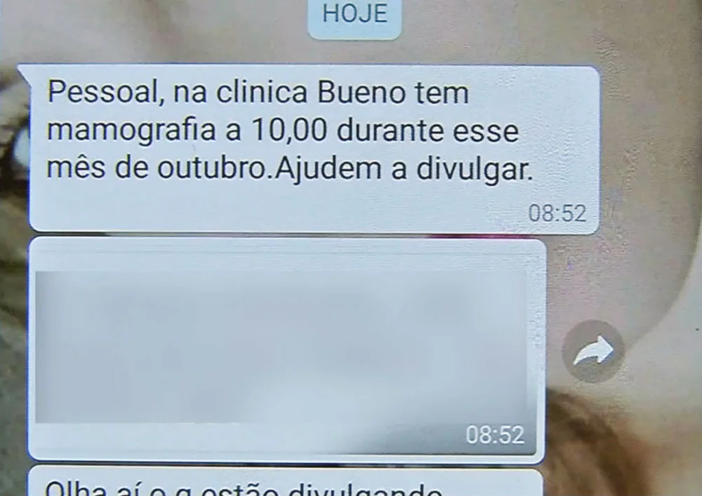 Em pleno Outubro Rosa, boato sobre mamografia a R$ 10 em Vitória se espalha nas redes sociais