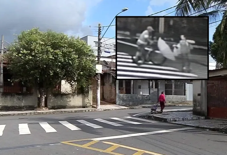 Flagra: Mulher usa sombrinha para evitar assalto em Laranjeiras, na Serra