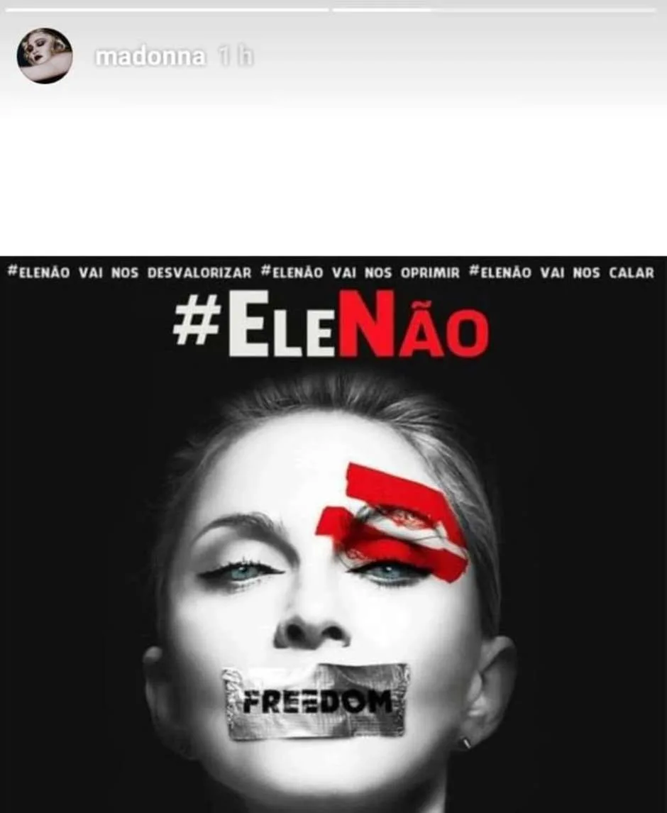 Madonna entra em campanha contra Jair Bolsonaro