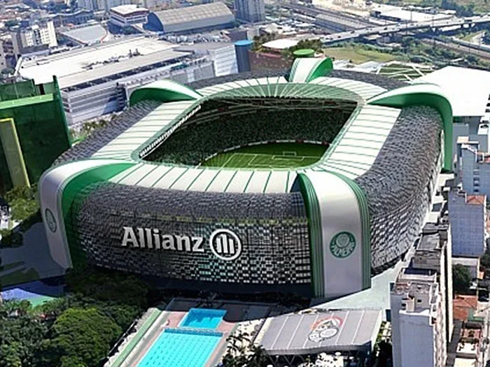 Quase pronto, estádio exalta centenário do Palmeiras