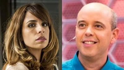 Maria Ribeiro pergunta quem é Alex Escobar e recebe resposta do próprio apresentador!