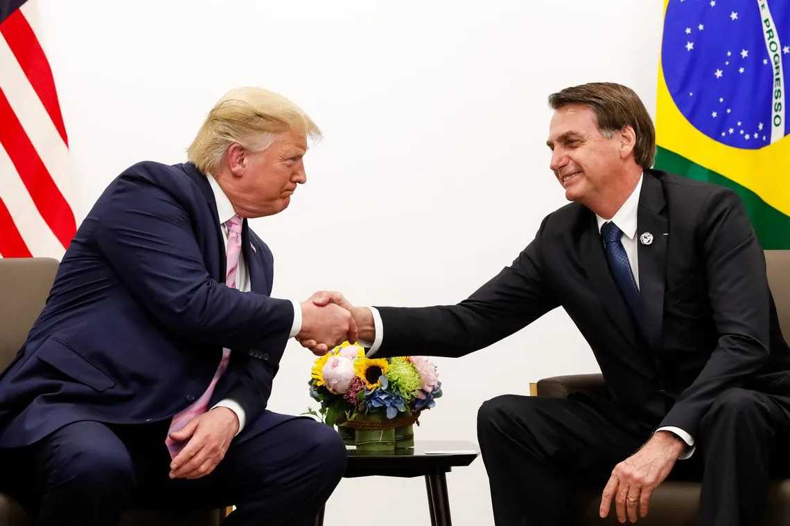 (Osaka – Japão, 28/06/2019) Presidente da República, Jair Bolsonaro, durante Reunião bilateral com o senhor Donald J. Trump, Presidente dos Estados Unidos da América. Foto: Alan Santos / PR