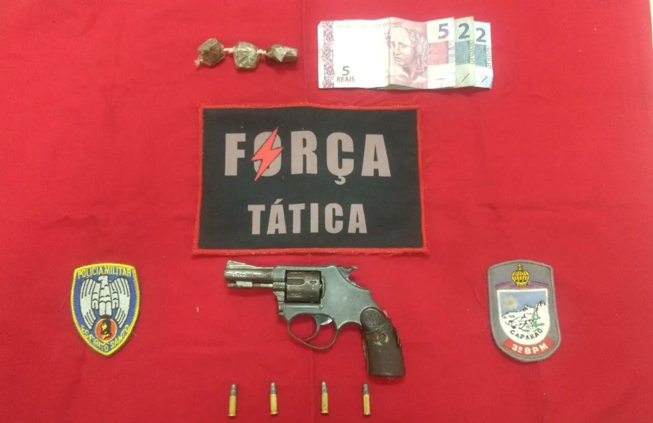 Três são detidos com arma e drogas durante ação em Guaçuí