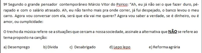 Professor usa letra de “Lepo Lepo” em questão de prova e surpreende alunos do interior do Estado