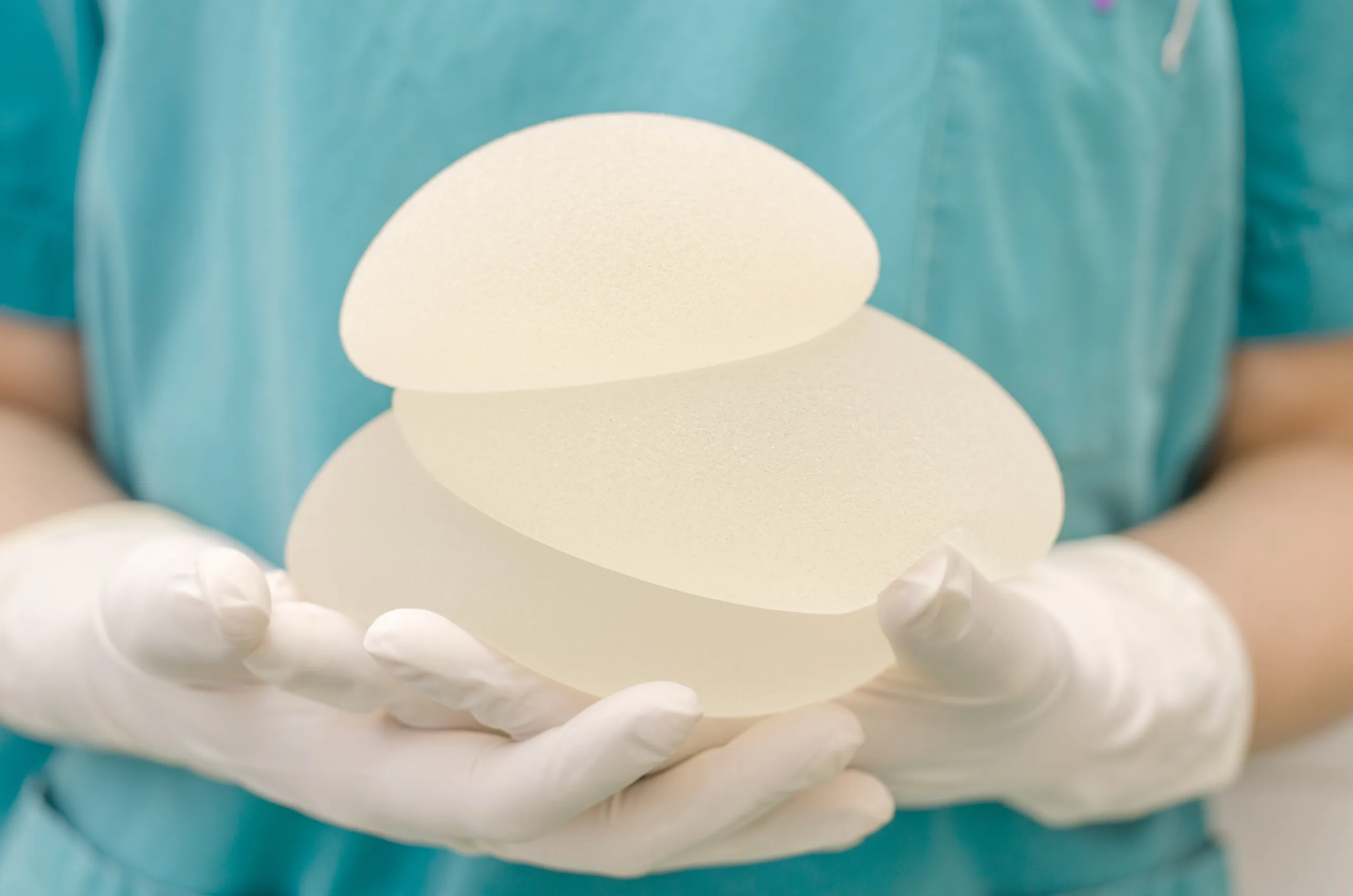 Silicone breast implant