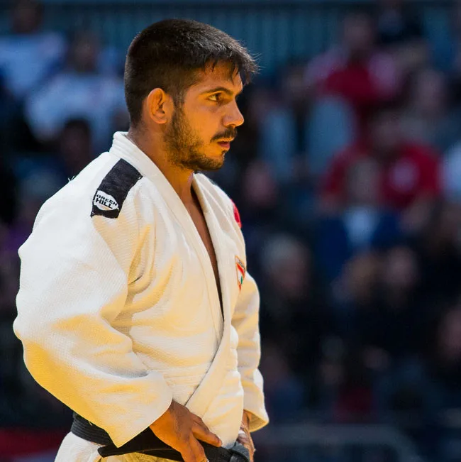 Elias Nacif (LIB), 19-21 February 2016 – Judo : Elias Nacif of Lebanon fight´s the men´s -81kg match during the IJF Grand Prix Dusseldorf, Germany. (Photo by Christian Fidler/AFLO) Christian Fidler