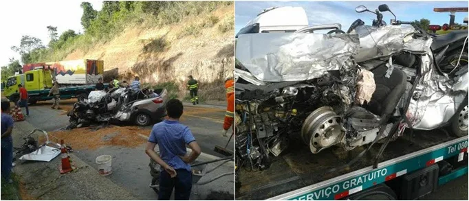 Acidente com carreta deixa um morto e interdita a BR-101, em São Mateus