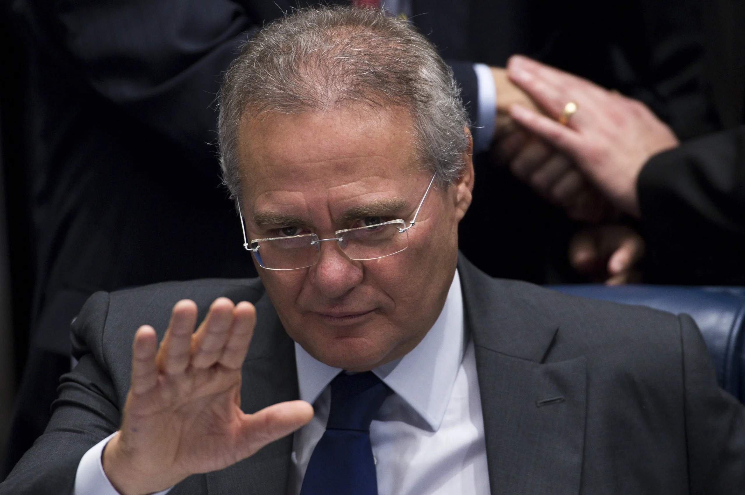 Brasília – O presidente do Senado, Renan Calheiros, durante sessão para o julgamento final do processo de impeachment da presidenta afastada Dilma Rousseff. (Marcelo Camargo/Agência Brasil)