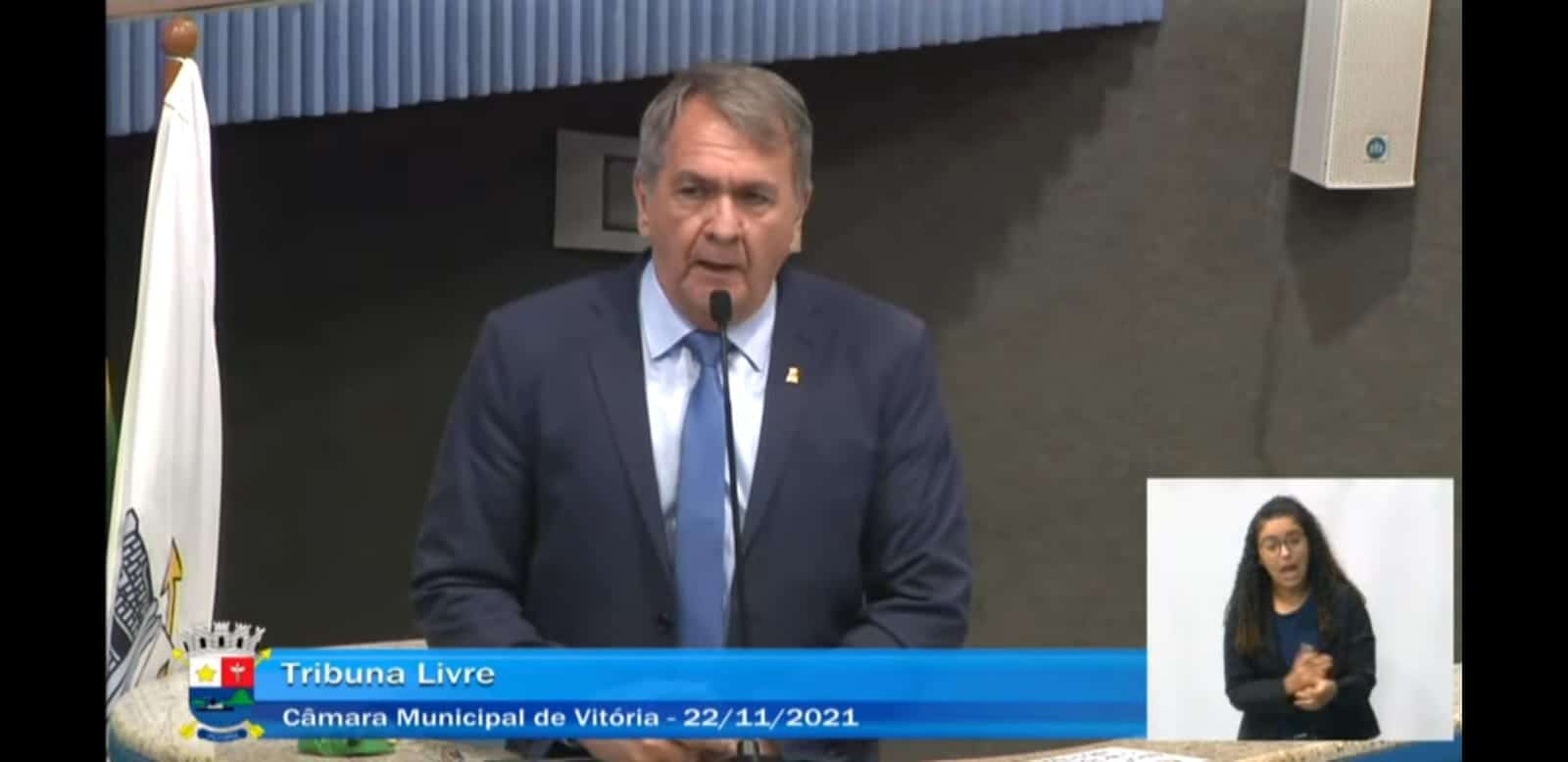 Vereador de Vila Velha, Romulo Lacerda, em discurso na Câmara de Vitória
Crédito: Reprodução/Youtube